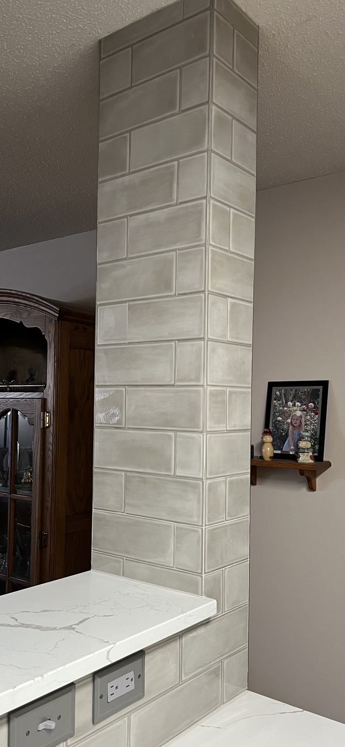 Wrapped tile column